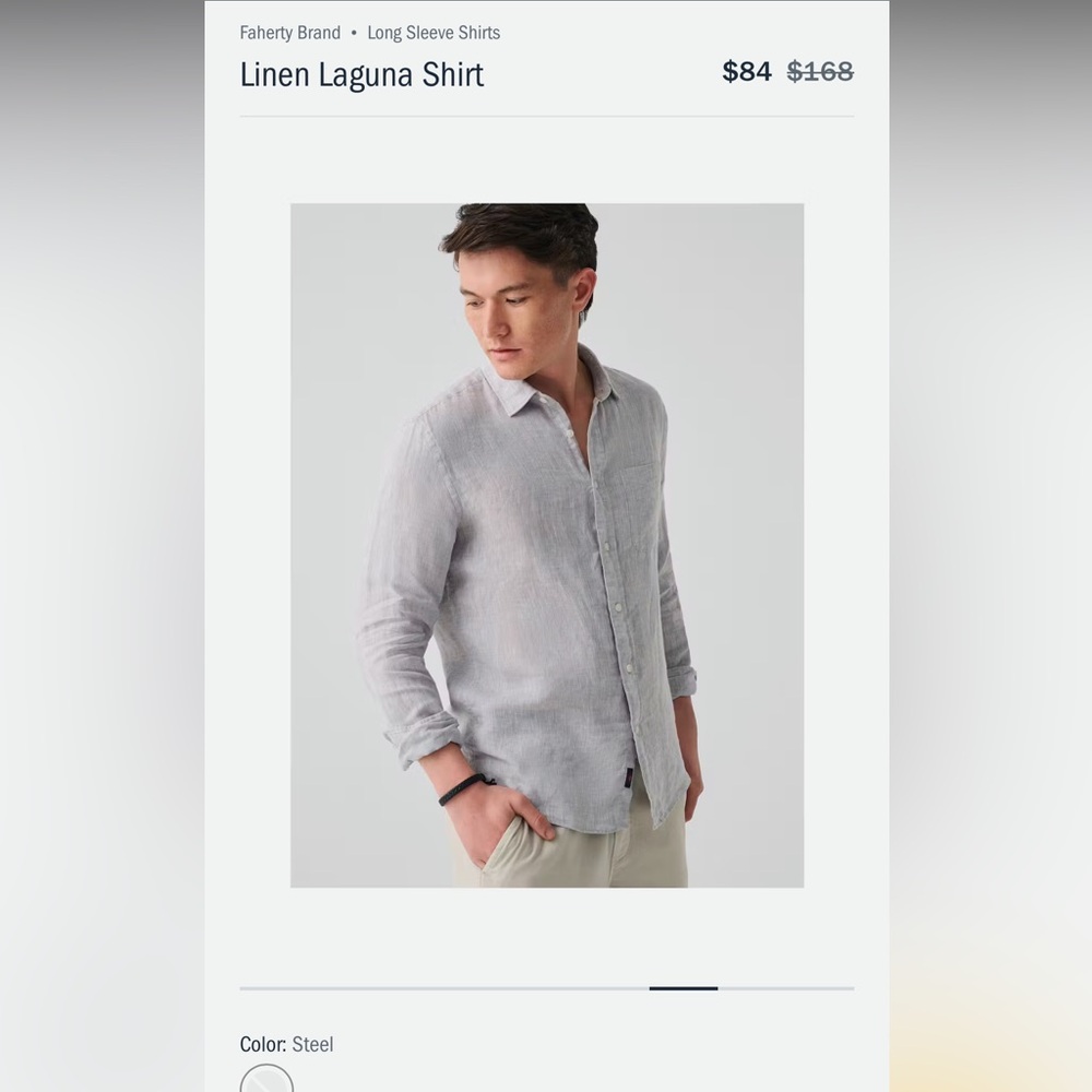 Faherty Linen Button Down Shirt